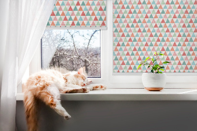 Roleta na balkónové dvere farebné trojuholníky
