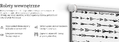 Roleta na balkónové dvere s náčrtom šípov