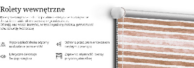 Roleta na balkónové dvere v hnedej farbe s maľovanými pruhmi