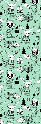 Roleta na okno so vzorom zimných zvierat