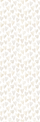 Vnútorná roleta na okno v béžovej farbe so srdiečkami