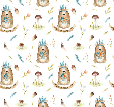 Vnútorná roleta na okno s motívom plyšových medvedíkov a rastlín