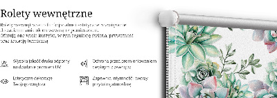 Vnútorná roleta na okno zelené rastliny