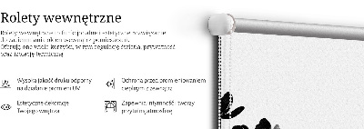 Roleta na balkónové dvere v čiernom kvetinovom vzore