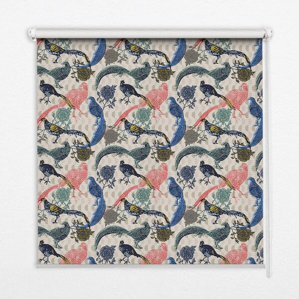 Vnútorná roleta na okno s motívom farebných pávov