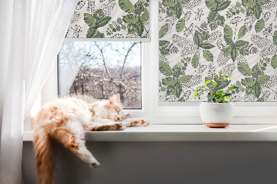 Roleta na balkónové dvere rastliny