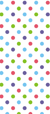 Vnútorná roleta na okno s farebnými bodkami
