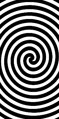 Roleta na okno hypnotizujúci kruh