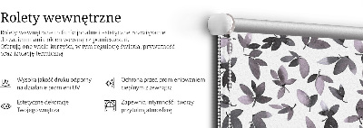 Roleta na balkónové dvere s motívom tmavoružových listov