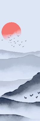 Roleta na okno s motívom hôr v hmle