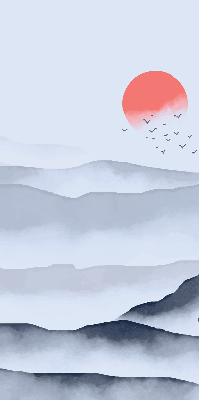 Roleta na okno s motívom hôr v hmle