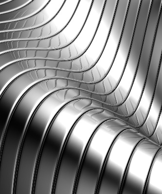Vnútorná roleta na okno v dizajne kovovej abstrakcie