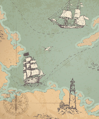 Vnútorná roleta na okno mapa oceánu