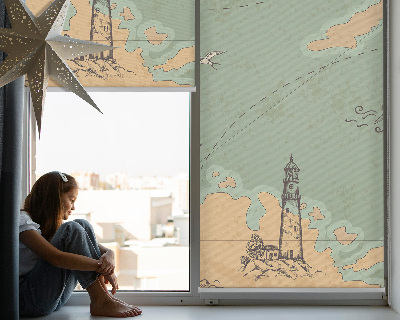 Vnútorná roleta na okno mapa oceánu
