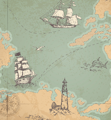 Vnútorná roleta na okno mapa oceánu