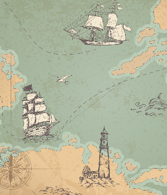 Vnútorná roleta na okno mapa oceánu
