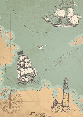 Vnútorná roleta na okno mapa oceánu