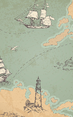Vnútorná roleta na okno mapa oceánu