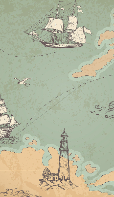 Vnútorná roleta na okno mapa oceánu