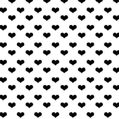 Zatemňovacia roleta s motívom čiernych sŕdc