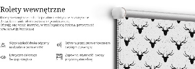Zatemňovacia roleta s motívom čiernych jeleňích hláv