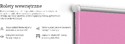 Vnútorná roleta na okno v ružovej farbe