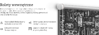 Vnútorná roleta na okno s reproduktormi rádia