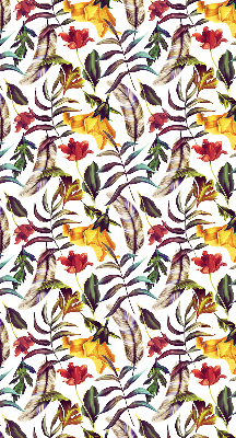 Roleta na okno s farebnými kvetmi