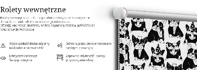 Vnútorná roleta na okno s motívom nakreslených psov