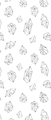 Roleta na okno s geometrickými tvarmi