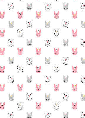 Vnútorná roleta na okno s farebným motívom králikov v korunách