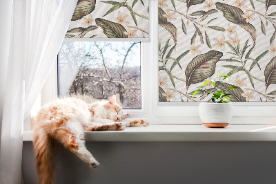 Vnútorná roleta na okno kvety so stonkami