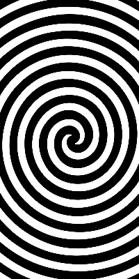 Roleta na okno hypnotizujúci kruh