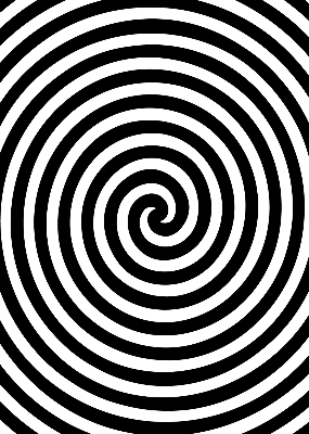 Roleta na okno hypnotizujúci kruh