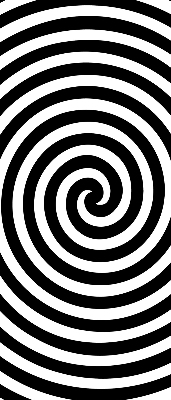 Roleta na okno hypnotizujúci kruh