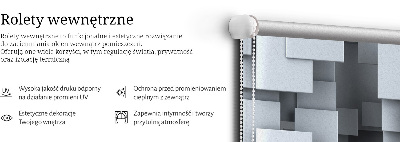 Zatemňovacia roleta sivý s motívom 3D štvorcov
