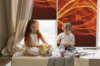 Vnútorná roleta na okno oranžová abstrakcia