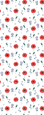 Zatemňovacia roleta s makovými kvetmi