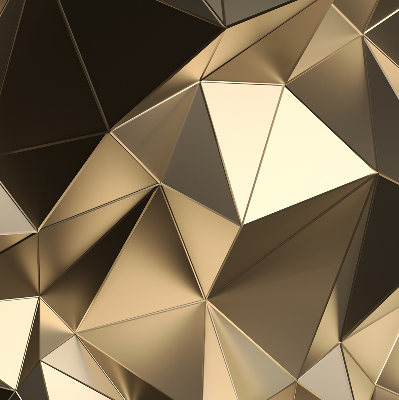 Zatemňovacia roleta so zlatými trojuholníkmi
