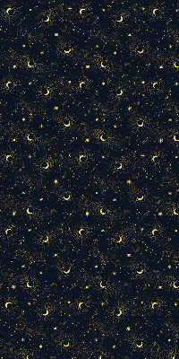 Vnútorná roleta na okno s motívom mesiaca a hviezd