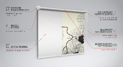 Roleta na okno s motívom púpav