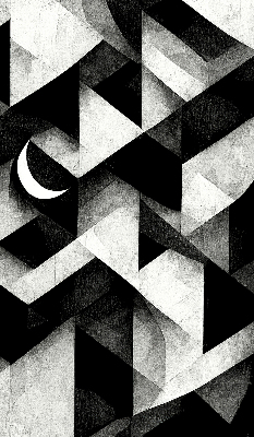 Zatemňovacia roleta s motívom trojuholníkov v abstrakcii