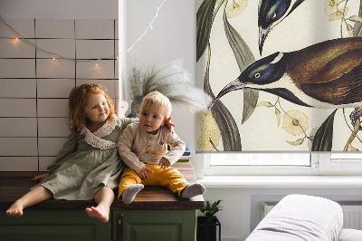 Vnútorná roleta na okno vtáky na strome