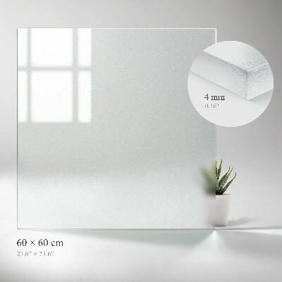 Štvorcová doska stola Priesvitná