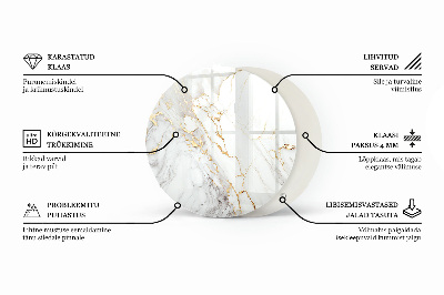 Okrúhla doska stola Elegantná jednofarebná čierna