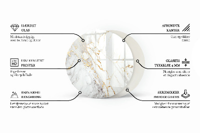 Okrúhla doska stola Elegantná jednofarebná čierna