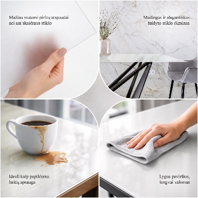 Obdĺžniková doska stola Priesvitná