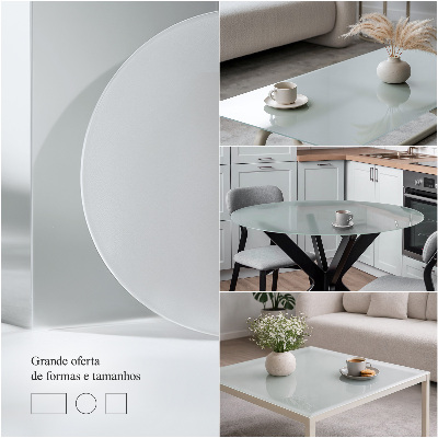 Obdĺžniková doska stola Priesvitná