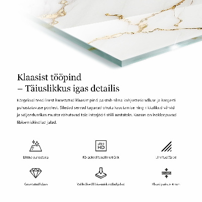 Doska na stôl s potlačou Elegantná jednofarebná čierna
