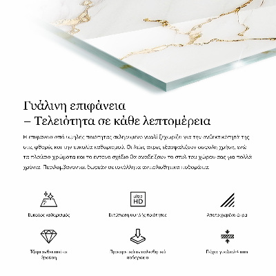 Doska na stôl s potlačou Mramor s jemnými žilami